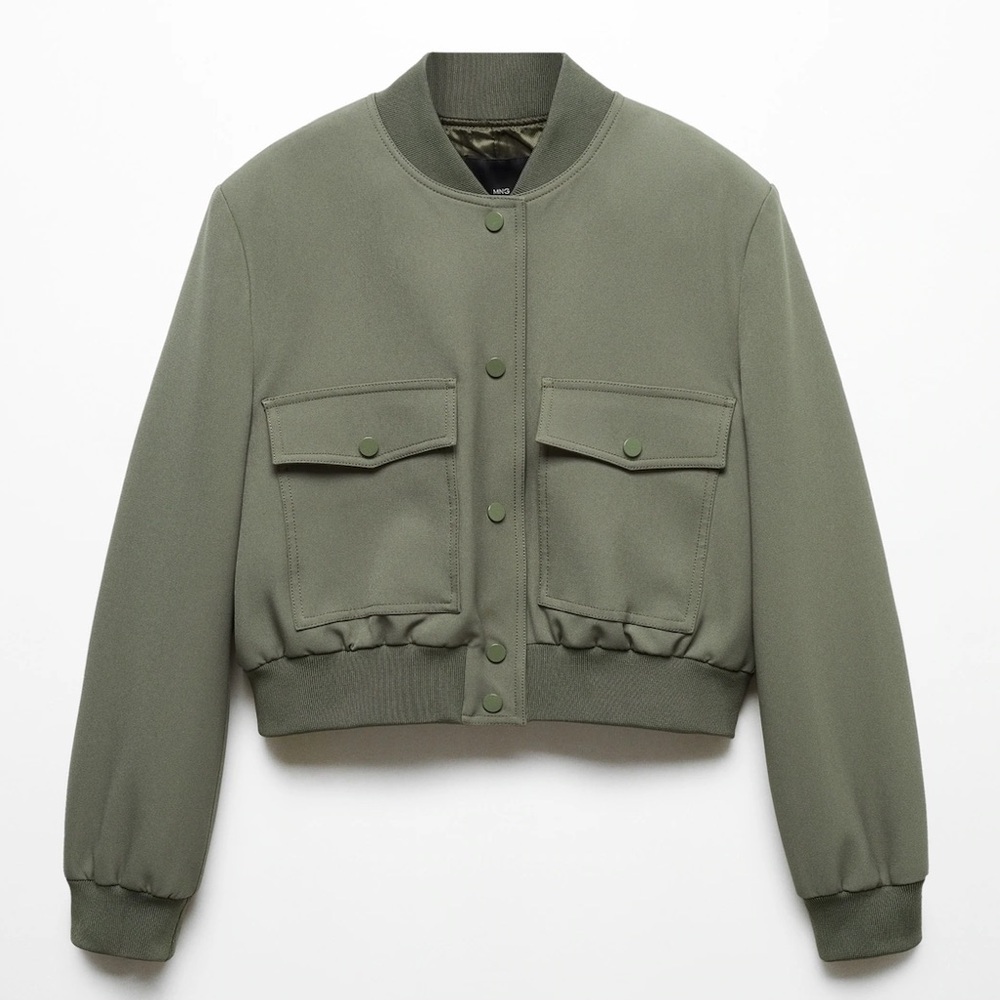 NWT - Mango - Bomber jacket with shoulder pads - Picture 2 of 12